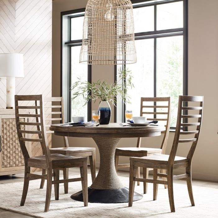 Kincaid Furniture Modern 944701P+4X636 5Piece Dining Set with